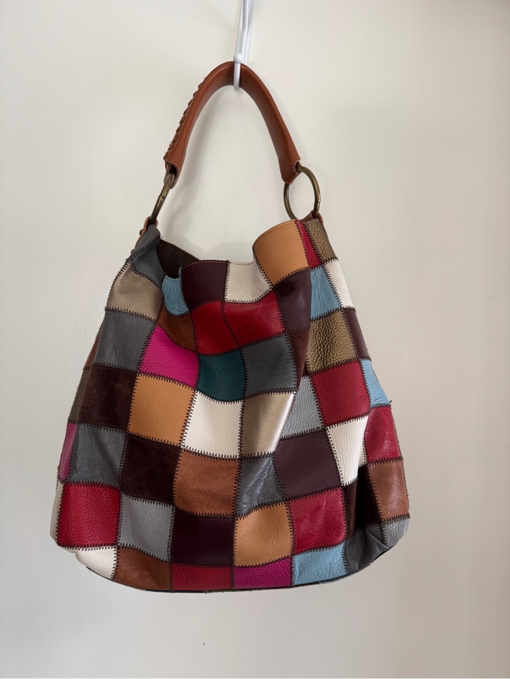 STELLA & MAX multicolor Patchwork Leather Hobo Bag - Picture 2 of 14